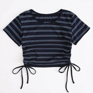 Stripped crop tee